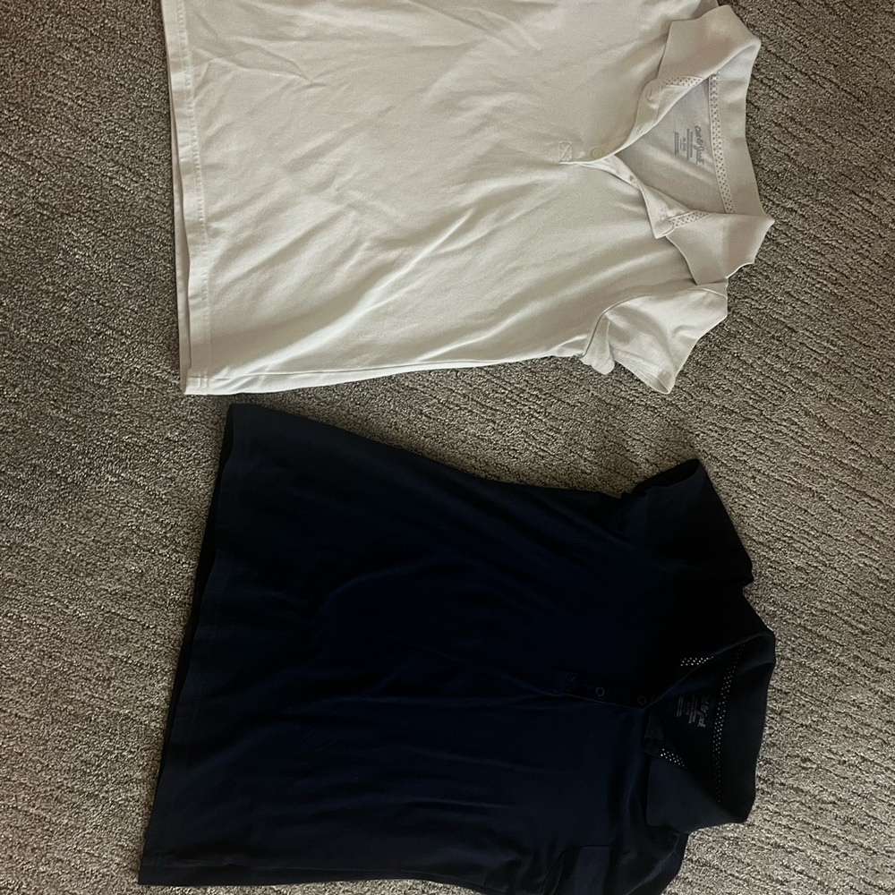 Classic White and Black Kids Polo Shirts